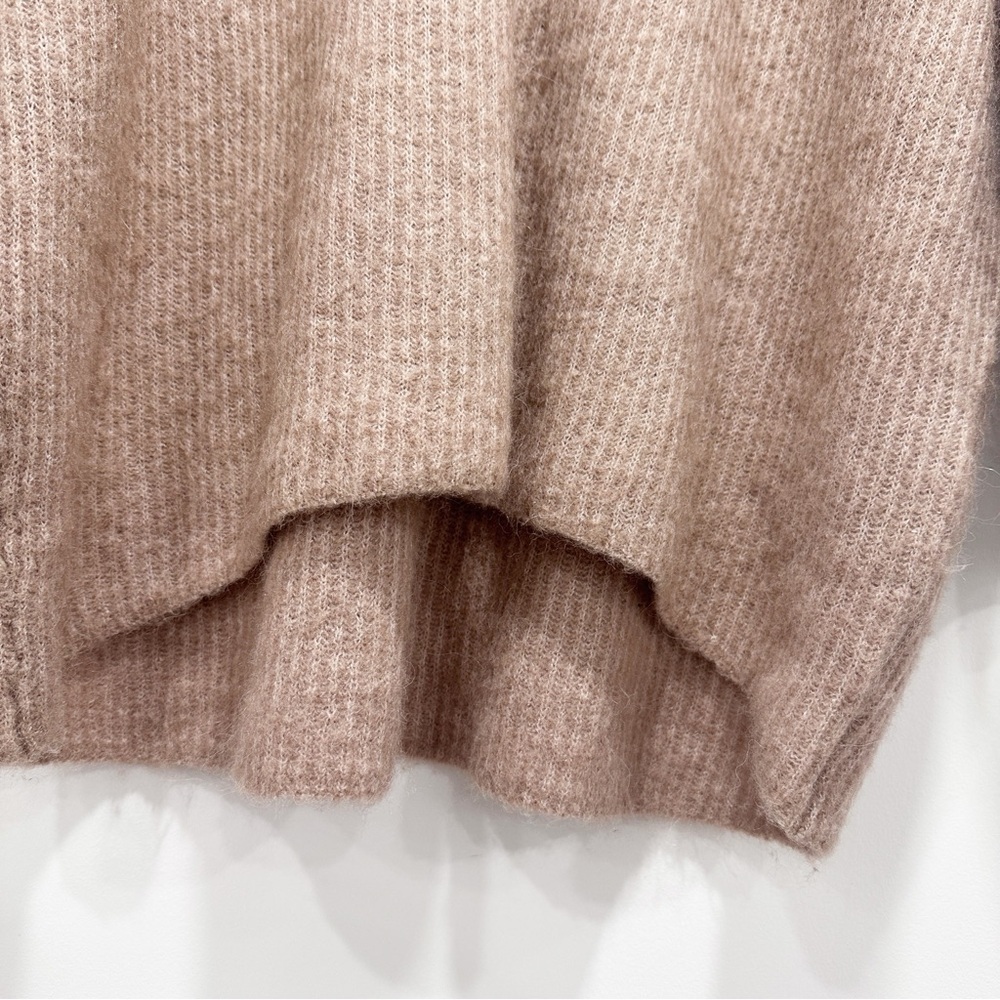 Selected Femme Women's Light Brown Wool Alpaka Blend Turtleneck Sweater size L - Picture 6 of 11